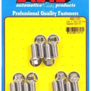Authentic ARP S/S Header Bolt Kit - 3/8 x .750 UHL (12) ARP400-1107