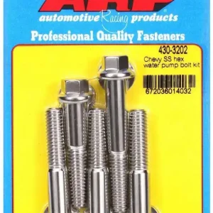 Arp S/S Water Pump Bolt Kit Chevy 6Pt. 430-3202 Bulk Order