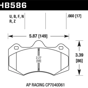 Top Pick Hawk Performance HB586Z.660 Disc Brake Pad