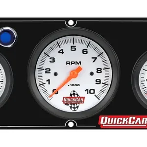 Premium Quickcar Racing Products 4-1 Gauge Panel Op/Wt/Ot/Vt Black 61-67573