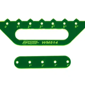 Wehrs Machine Hole Spacing Marker - 1-6 in Measurement Range - Green Viral