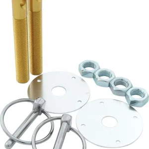 ALLSTAR PERFORMANCE Alum Hood Pin Kit 1/2in with 1/4in Clips Gold ALL18503 No Minimum Order