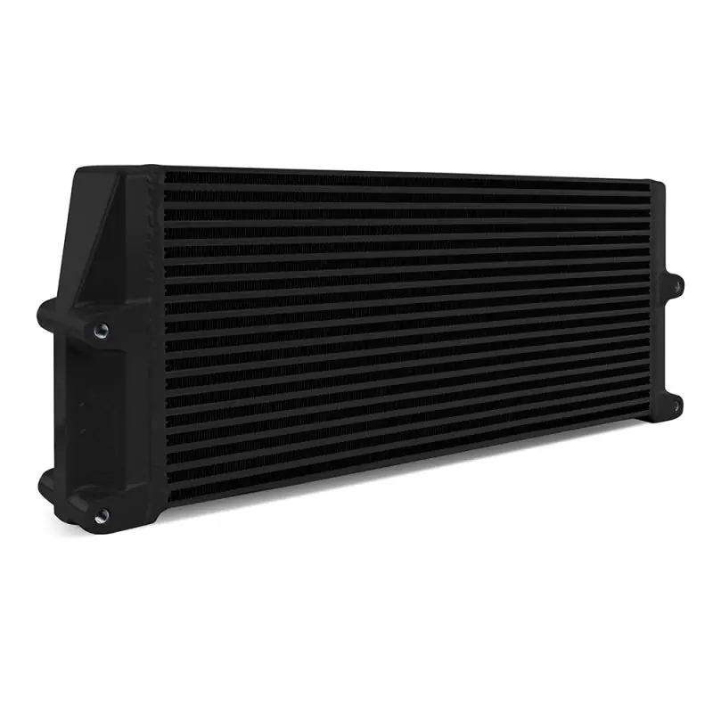 Mishimoto Heavy-Duty Oil Cooler - 17in. Same-Side Outlets - Black Seasonal Sale