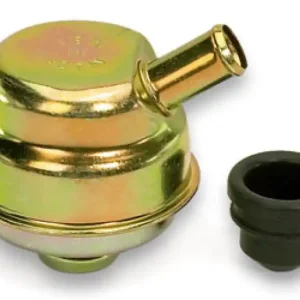 Worldwide Shipping Moroso Oil Separator/Breather - 5/8in Hose - Gold Iridite