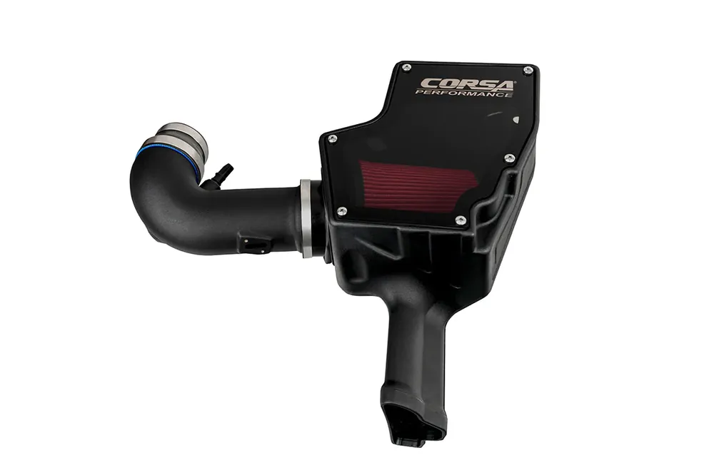 Last Chance Corsa BLACK, FORGED CARBON FIBER / PLASTIC CLOSED BOX AIR INTAKE | 2018-2023 FORD MUSTANG GT 5.0L V8 419850D