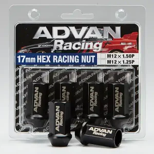 Advan V0264 Lug Nut 12X1.5 (Black) - 4 Pack Today Only