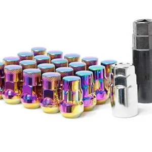 WHEEL MATE MUTEKI SR35 CLOSE END LUG NUTS W/ LOCK SET – NEON 12×1.50 35MM Holiday Sale