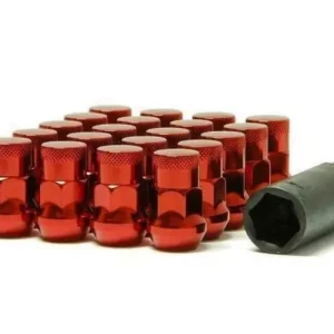 WHEEL MATE MUTEKI SR35 CLOSE END LUG NUTS W/ LOCK SET – RED 12×1.25 35MM Modern
