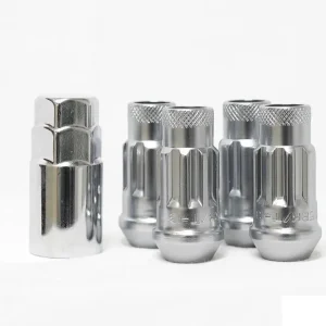 WHEEL MATE MUTEKI SR48 OPEN END LOCKING LUG NUT SET OF 4 – SILVER 12×1.25 48MM Super Sale