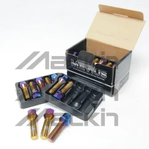 Wheel Mate Mevius Lug Bolt Set of 20 - Blue Neon 12x1.50 40mm Ball 14mm RAD Seasonal Sale