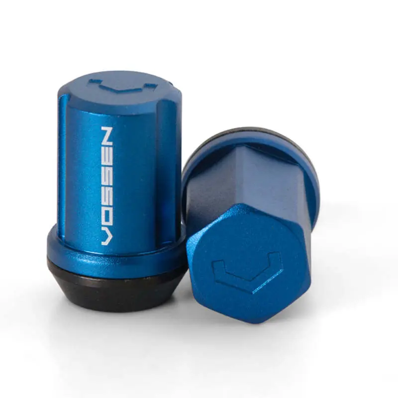 Vossen 35mm Lock Nut - 12x1.5 - 19mm Hex - Cone Seat - Blue (Set of 4)- LUG-NL1250-BL Must Have