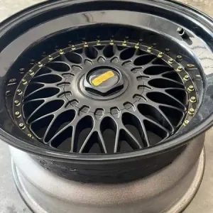 BBS RE-V7 18x10 5x114.3 ET35 Diamond Black Wheel -82mm PFS/Clip Required REV7030DB Free Shipping