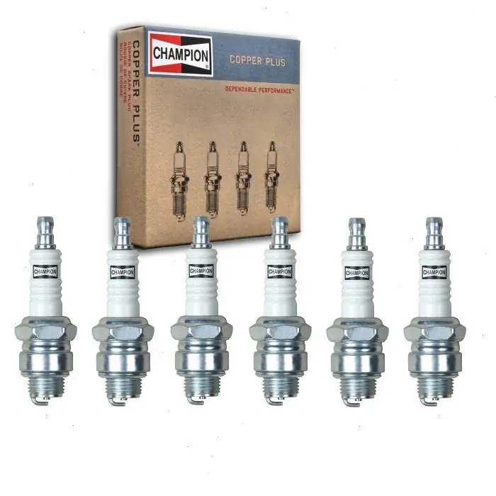 1947-1948 Hudson Super Series 4.3L L6 6 pc Champion Copper Plus Spark Plugs - Ignition Wire Limited Edition