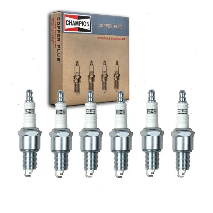 1960-1961 Plymouth Suburban 3.7L L6 6 pc Champion Copper Plus Spark Plugs - Ignition Wire Secondary Direct From Factory