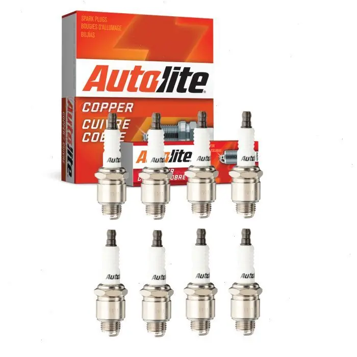 1956 Dodge C-4 4.3L V8 8 pc Autolite Copper Core Spark Plugs - Ignition Wire Secondary Limited Time