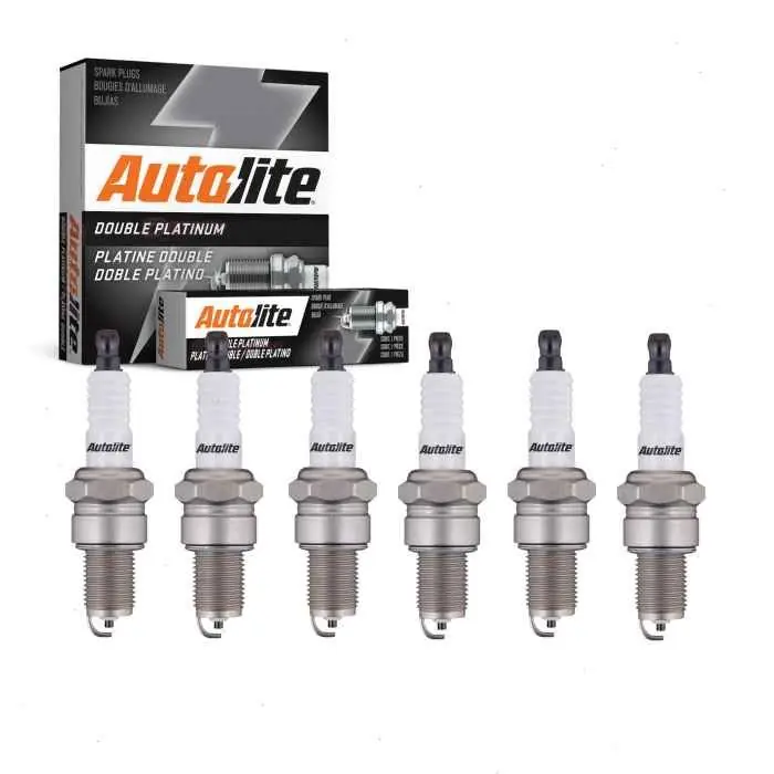 1965-1970 Jeep J-2700 3.8L L6 6 pc Autolite Double Platinum Spark Plugs - Ignition Wire Secondary Top Rated