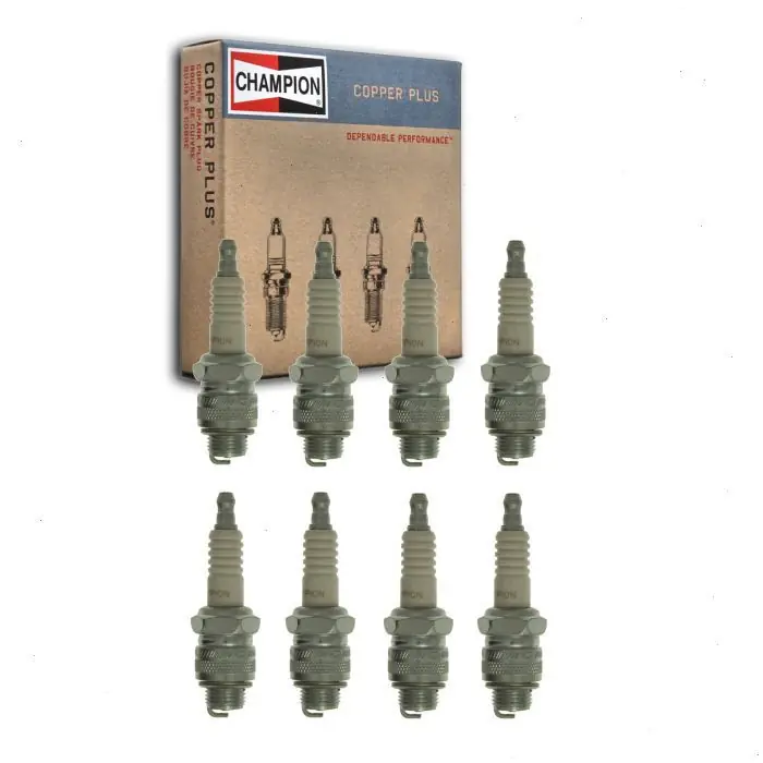 1959 Chevrolet 3G 4.6L V8 8 pc Champion Copper Plus Spark Plugs - Ignition Wire Secondary Mega Sale
