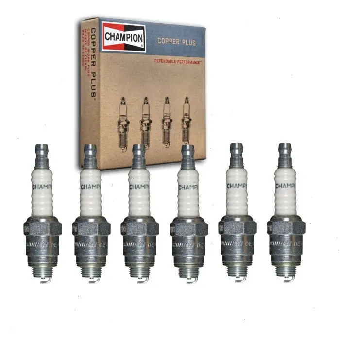 1942-1945 Chevrolet BM 3.5L 3.8L L6 6 pc Champion Copper Plus Spark Plugs - Ignition Wire Secondary One Day Deal