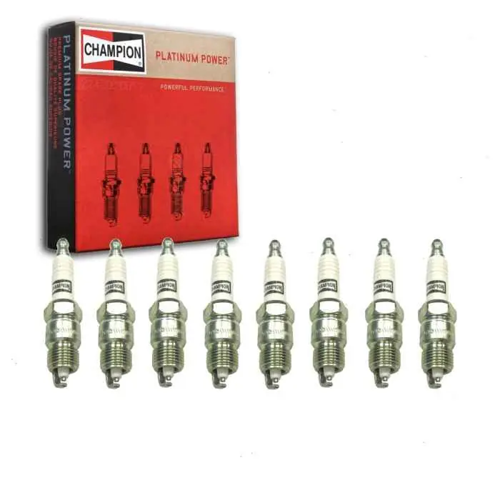 1971-1977 Pontiac Ventura 5.0L 5.7L V8 8 pc Champion Platinum Spark Plugs - Ignition Secondary Top Pick