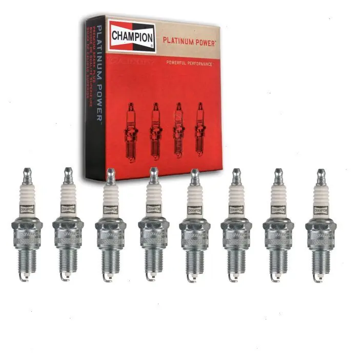 1971-1973 Jeep J-4700 5.0L 5.9L V8 8 pc Champion Platinum Spark Plugs - Ignition Wire Secondary Secure Checkout