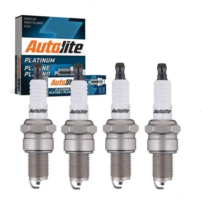 1960-1969 Morgan Plus Four 1.0L 1.3L 2.1L L4 4 pc Autolite Platinum Spark Plugs - Ignition Wire Markdown